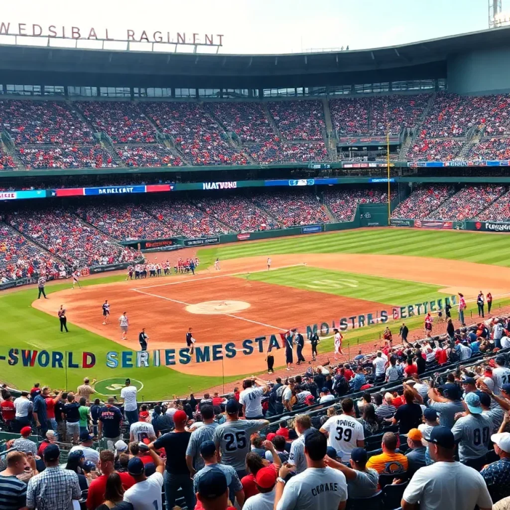Crowd at Dodgers Stadium during World Series game