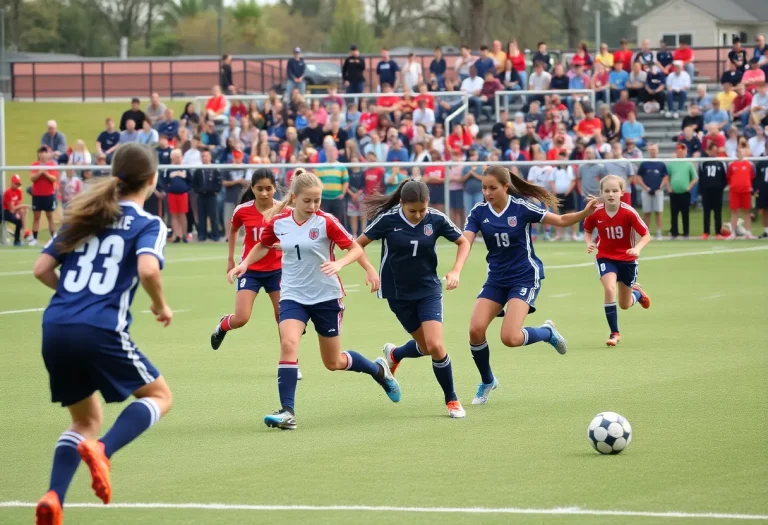 Boys and girls teams competing in UIL high school soccer playoffs