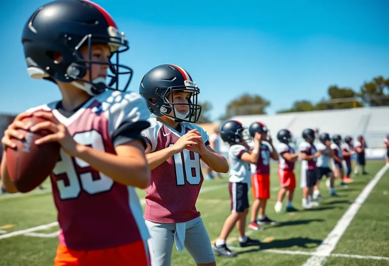Young quarterbacks training at the Elite 11 Camp in Austin