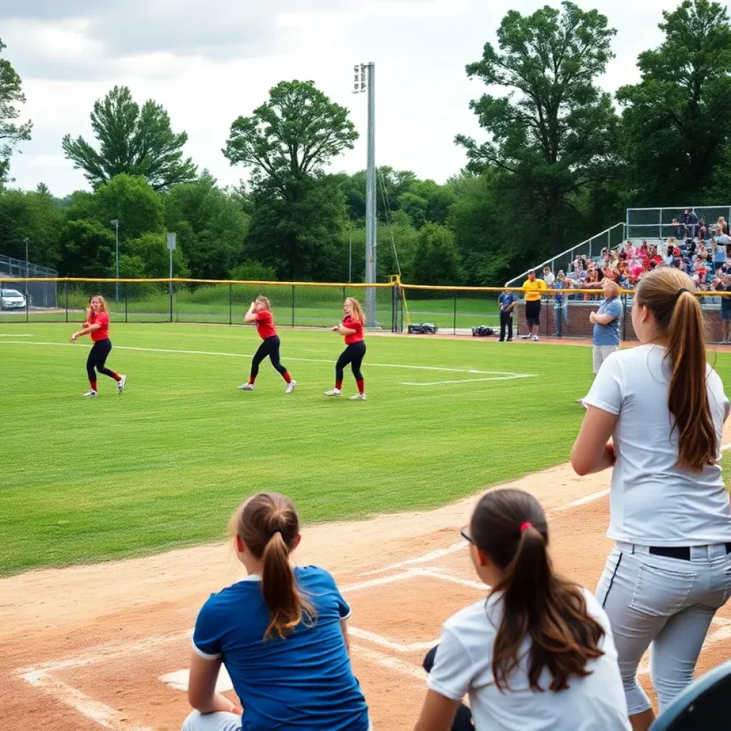 High school softball teams competing in Florida