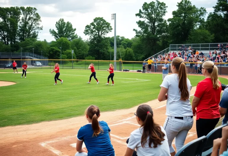 High school softball teams competing in Florida