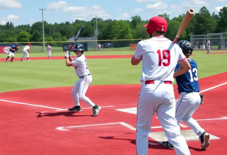 Players showcasing their skills in high school baseball