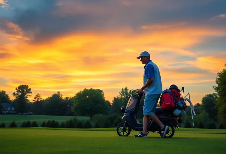 Scenic view of a golf course in Michigan