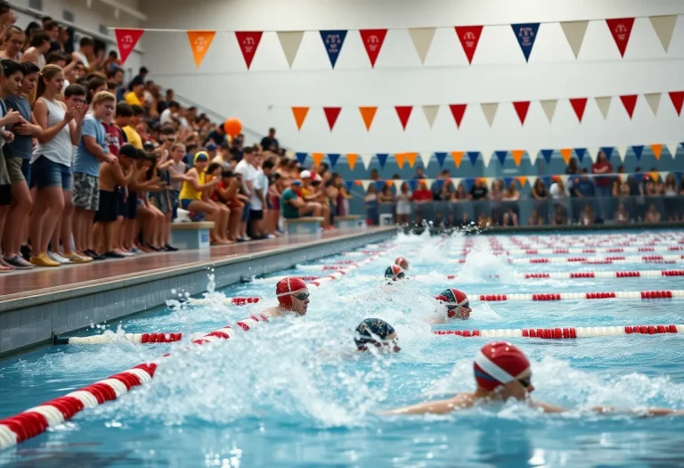Guilderland swimmer competing in a race