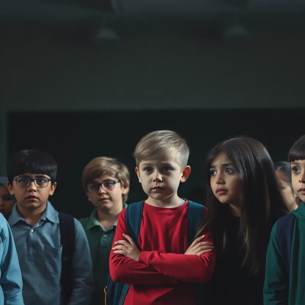 Students discussing concerns about safety in school