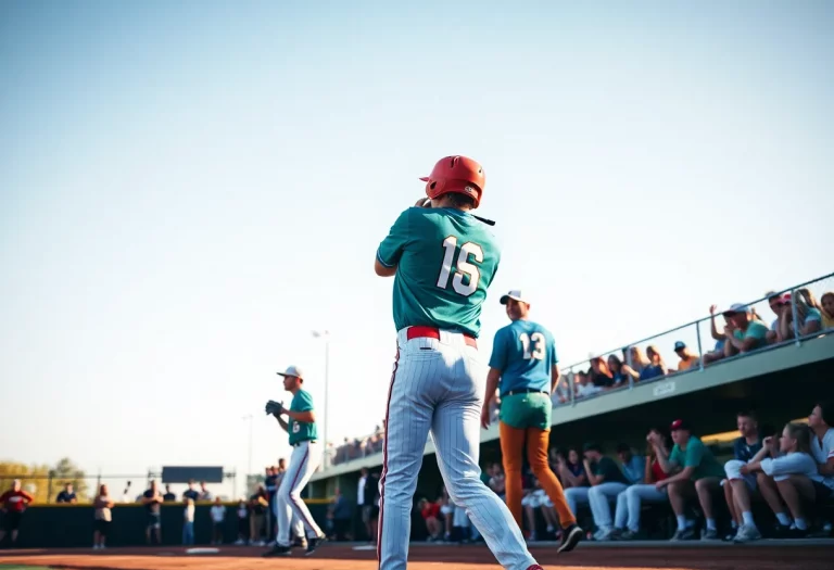 High school baseball players in action on the field in Arizona.