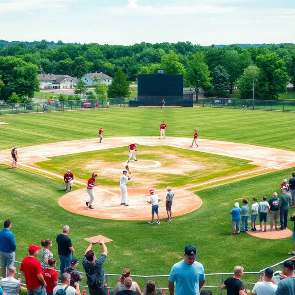 Exciting high school baseball match in Corona with players in action