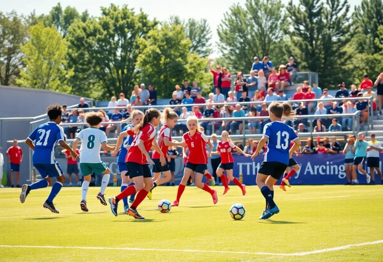 High school soccer players competing during UIL playoffs