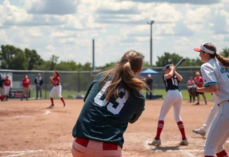 Exciting high school softball action on the field