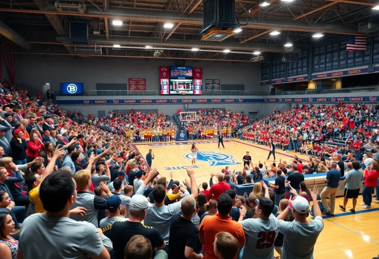 Crowd cheering during Indiana High School Basketball State Finals