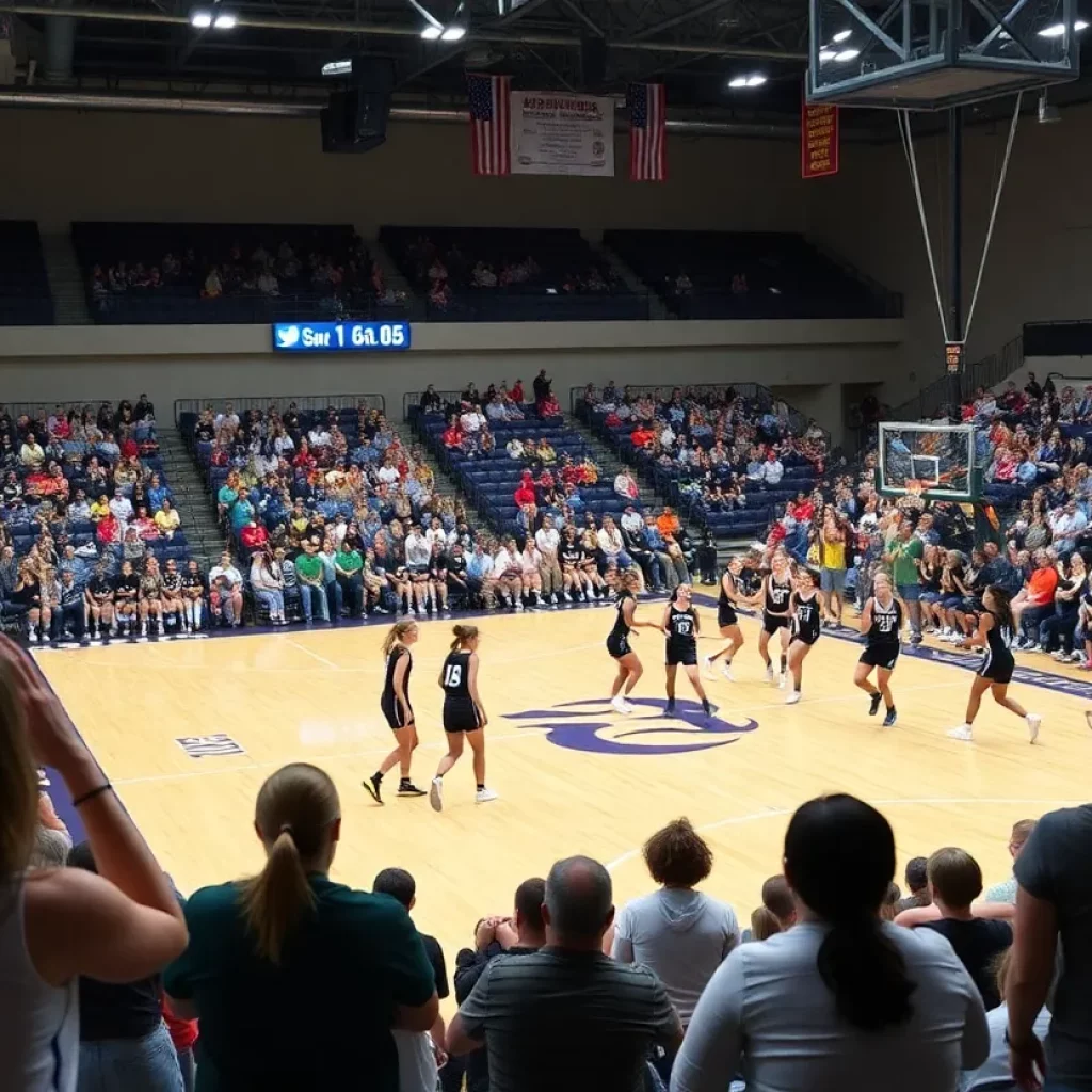 Girls basketball teams competing in the Iowa High School Girls State Basketball Tournament