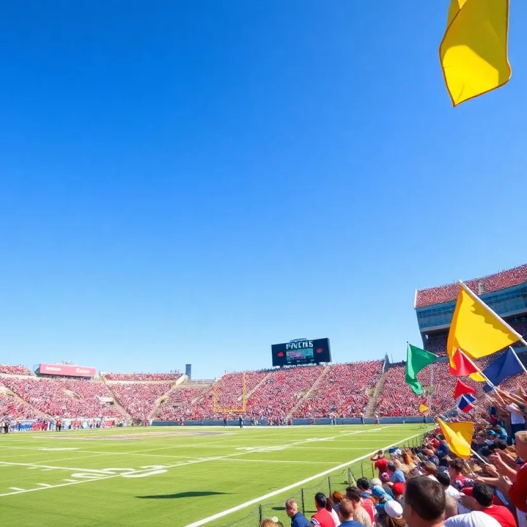 Crowd cheering at an Irwin County football game
