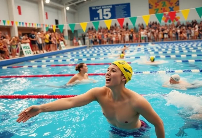 Swimmers competing at the 2025 Japan Swim at Tokyo Aquatics Centre