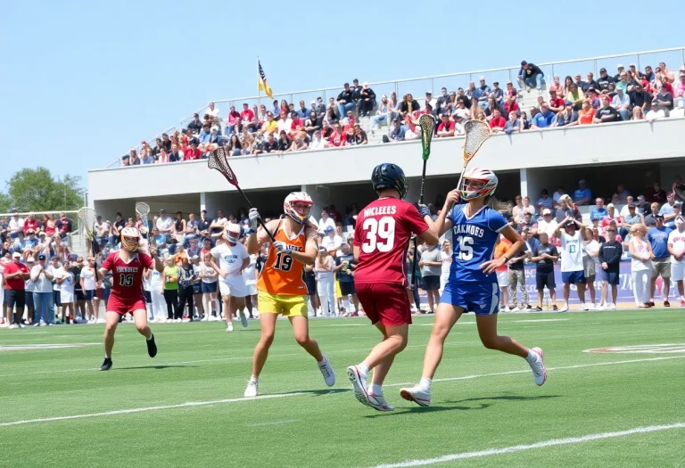 Kellam boys lacrosse team competing in a championship match