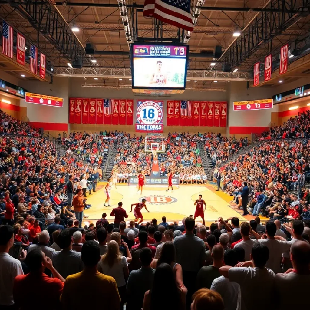 Fans enjoying the Kentucky Boys High School Basketball Tournament at Rupp Arena