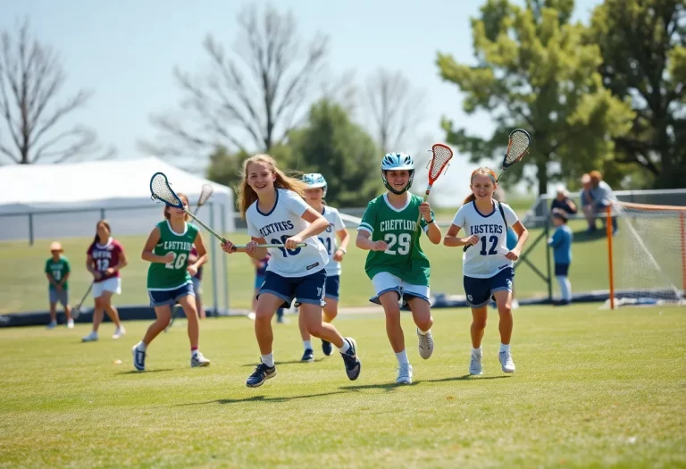 Young athletes playing lacrosse in Carson City