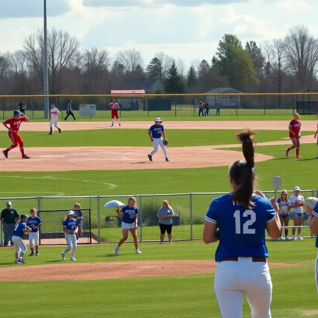 High school athletes competing in baseball, softball, and volleyball in Las Vegas.