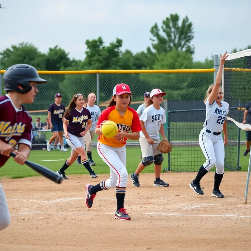 High school athletes in Las Vegas participating in baseball, softball, and volleyball.