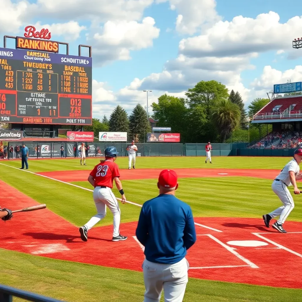 Lewisburg High School baseball team competing on the field