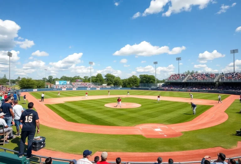 High school baseball game featuring Magnolia Heights team