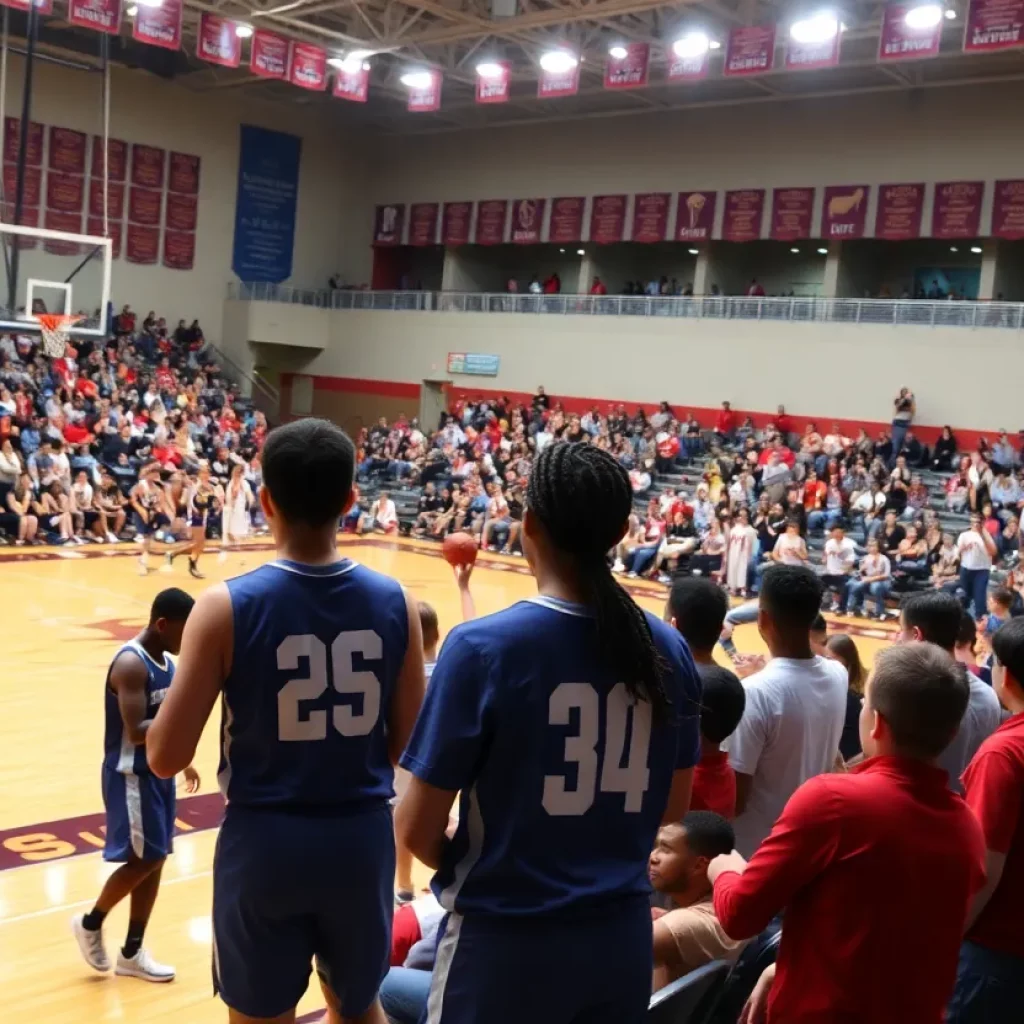 High school basketball teams competing during championship week
