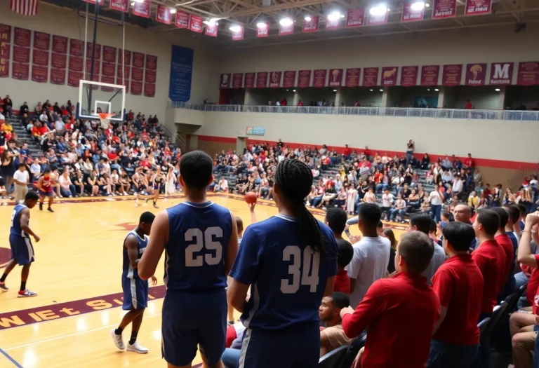 High school basketball teams competing during championship week