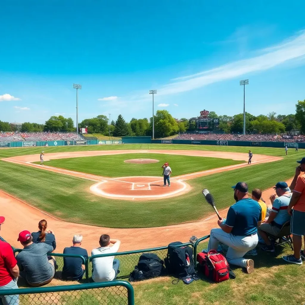 Enthusiastic fans at Mason's high school baseball field
