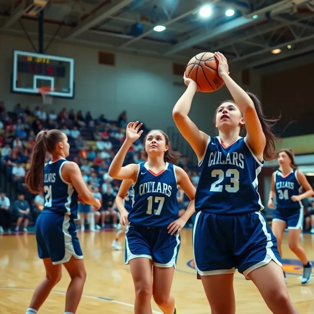 High school girls basketball championship game in Nebraska