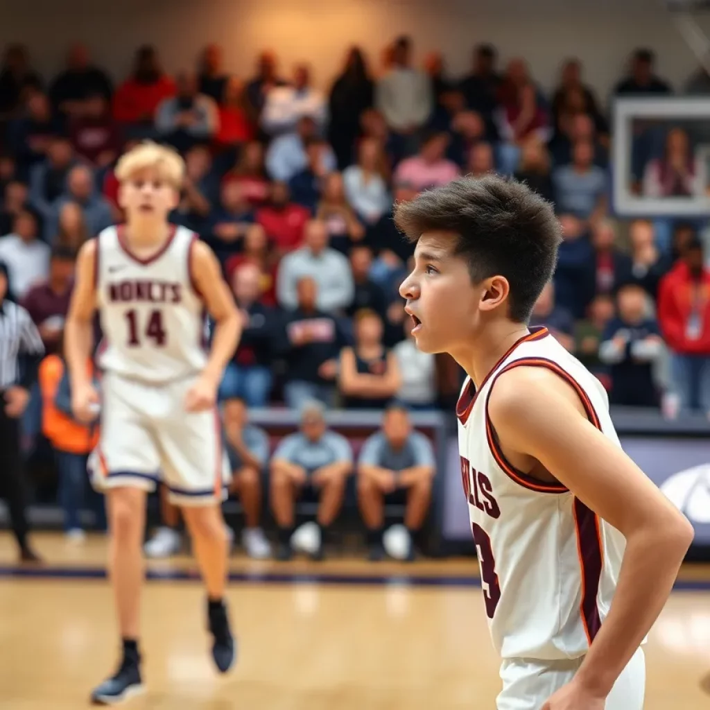 Northville girls' basketball team during a game