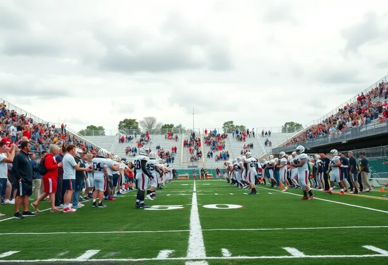 Pleasure Ridge Park High School football field with new turf