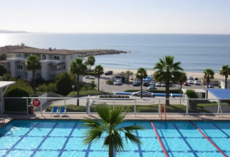 A peaceful image depicting community sports at Redondo Beach.