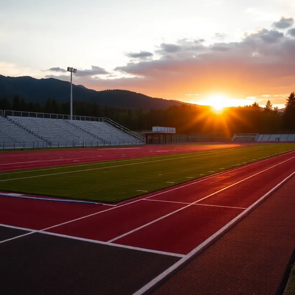 Track and field stadium at Rocky Mountain High School