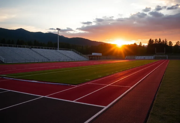 Track and field stadium at Rocky Mountain High School