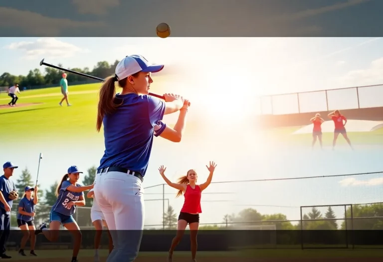 Collage of Santa Cruz high school sports including golf, volleyball, and softball