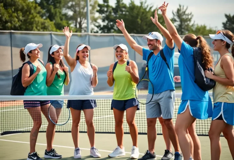 St. Aloysius High School tennis team celebrating their district championship victory.