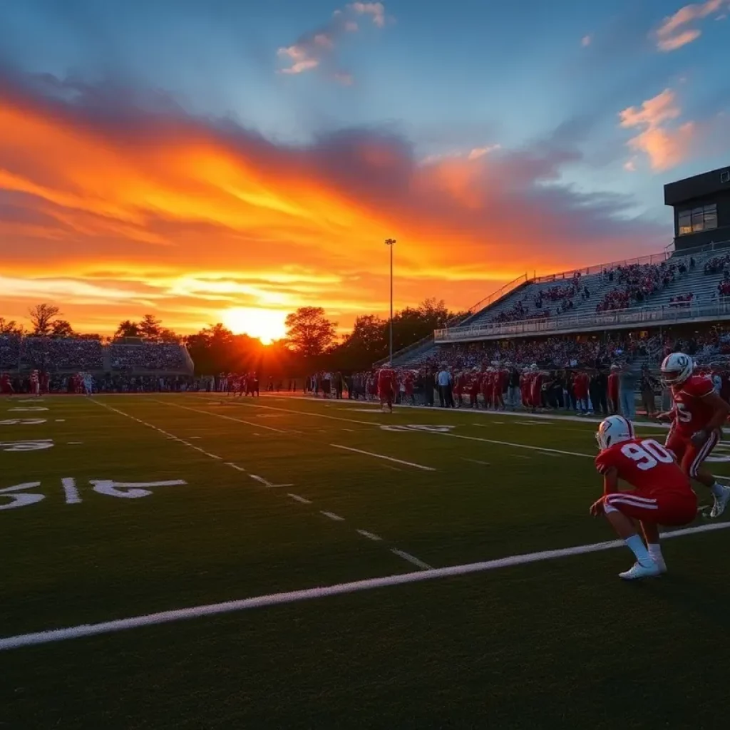 High school football game featuring St. John Bosco