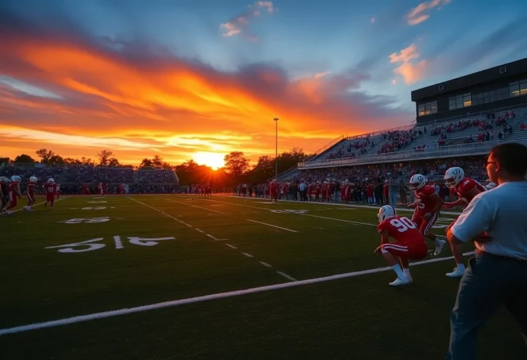 High school football game featuring St. John Bosco