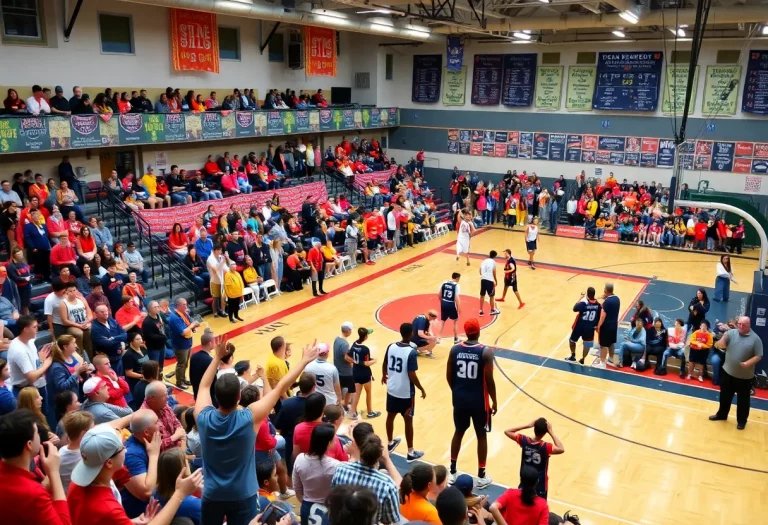 Fans cheering at the TSSAA girls basketball state tournament