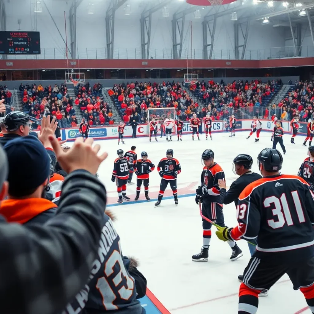 High school basketball and hockey games in Vermont