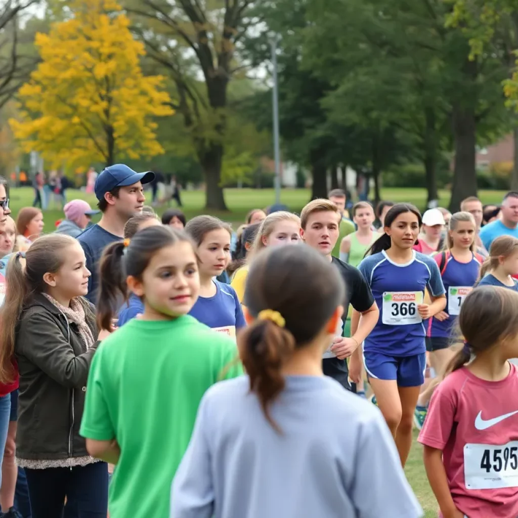 Community members supporting cross country teams in Webster County.