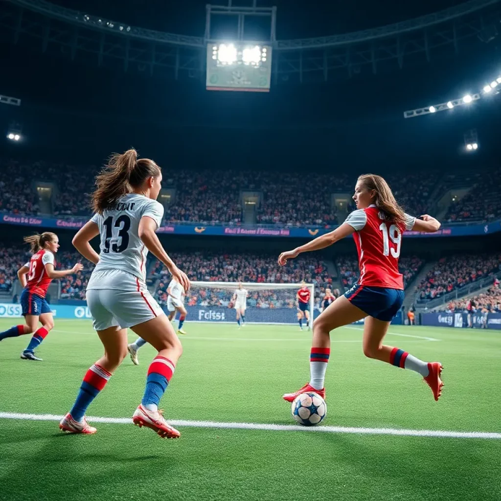 Girls soccer match between Ankeny and Valley showing players in action on the field.