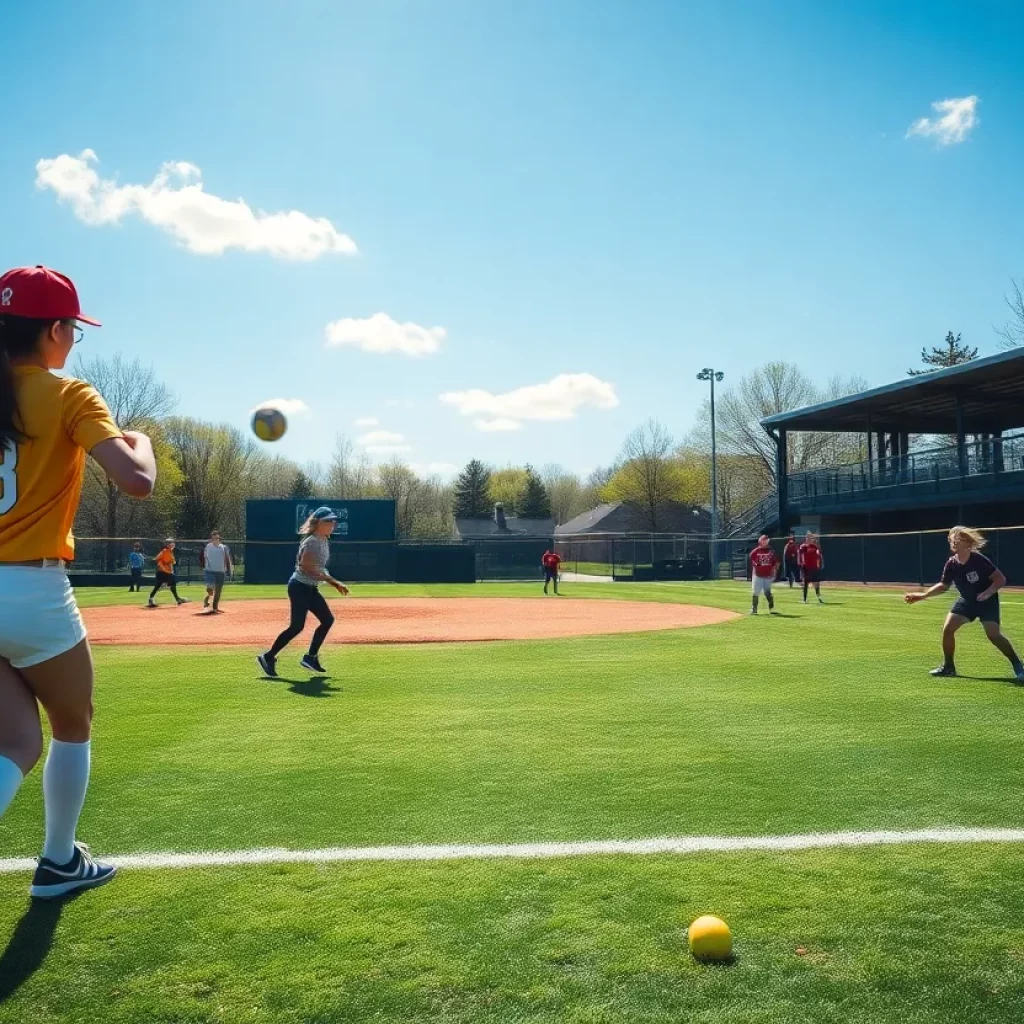 Athletes participating in various high school sports in Appleton, showcasing softball, baseball, and soccer.