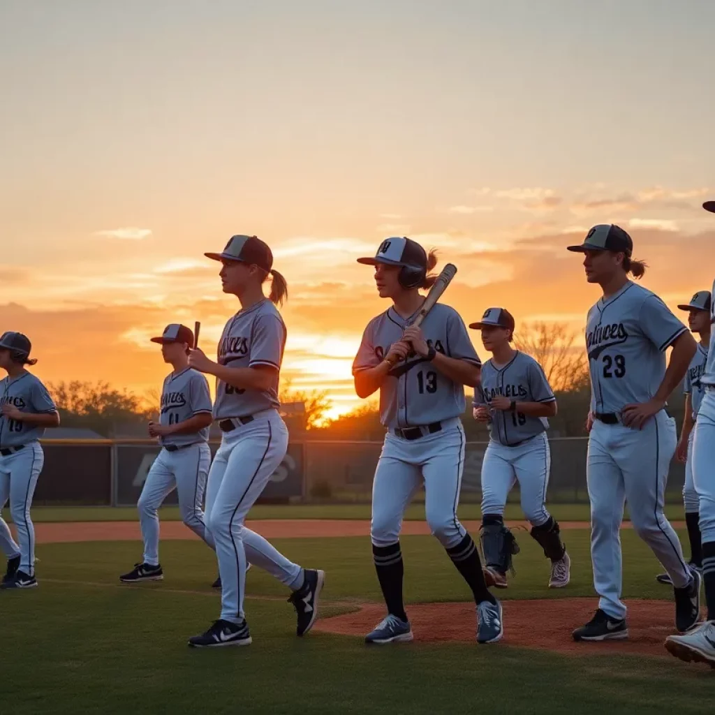 High school baseball players competing on an Arizona field.
