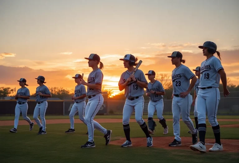 High school baseball players competing on an Arizona field.
