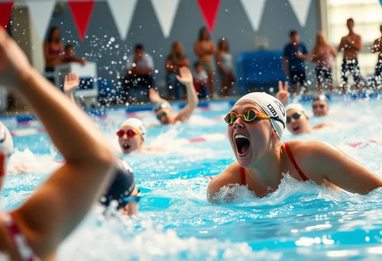 Swimmers competing at the NCAA Championships