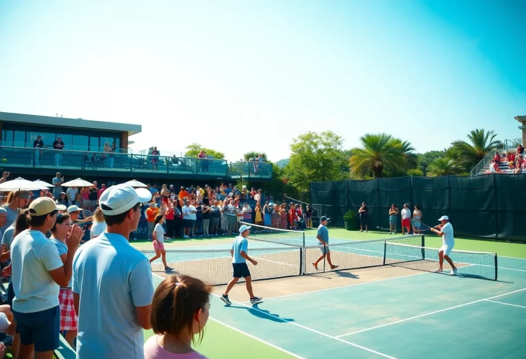 Tennis players competing at the Baytown tennis tournament
