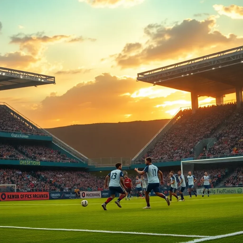 Bel Air boys soccer team playing a regional final match