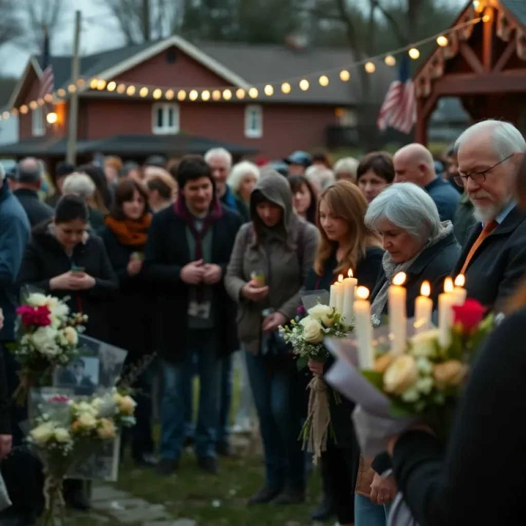 Community members gather in support after the Benzie County golf team tragedy