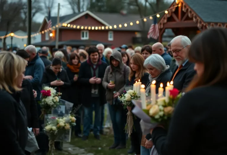 Community members gather in support after the Benzie County golf team tragedy