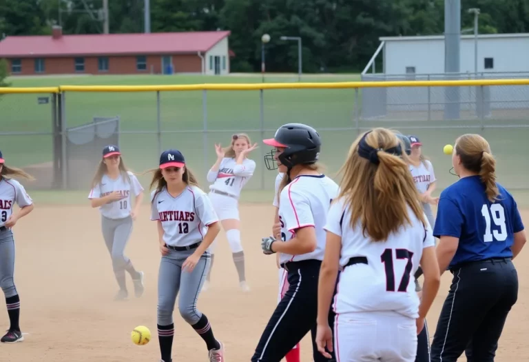 High school softball game brawl incident